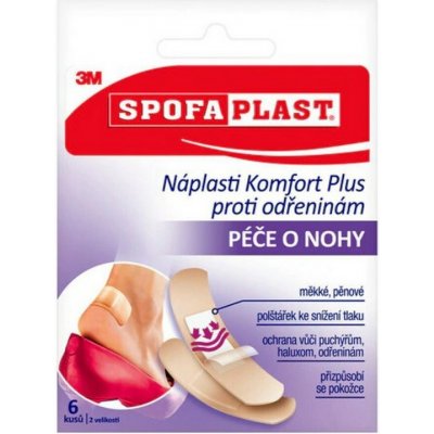 3M Spofaplast 187 Náplasti Komfort Plus odřen.6 ks – Zboží Dáma
