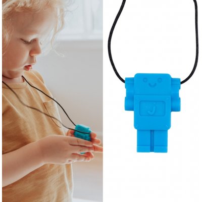 Jellystone designs uklidňující přívěšek Robot Světle modrá – Zboží Dáma