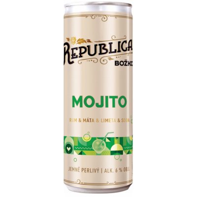 Republica Mojito Rum Máta Limetka Soda 6% 0,25 ml (plech) – Zboží Dáma