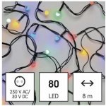 EMOS LED vánoční cherry řetěz kuličky 8 m venkovní i vnitřní multicolor programy – Hledejceny.cz