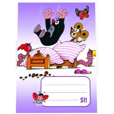 BOBO Školní sešit Krteček 511 A5 linkovaný 20 mm – Zboží Dáma