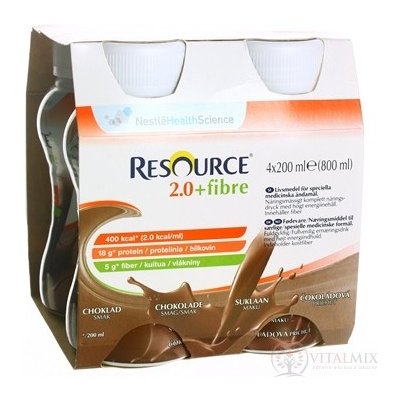 RESOURCE 2,0 FIBRE KAKAOVÁ PŘÍCHUŤ POR SOL 4X200ML – Hledejceny.cz