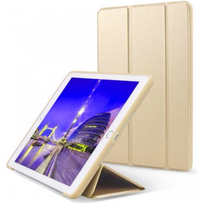 SES 2v1 Smart flip cover + zadní silikonový ochranný obal pro Apple iPad 9.7" 2017 5. generace zlatý 6021