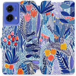 Mobiwear Motorola Moto G85 5G MP03P Modrá květena