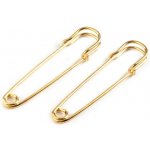 Ozdobný spínací špendlík kilt 13x65 mm - zlatá (10 ks) – Zboží Dáma