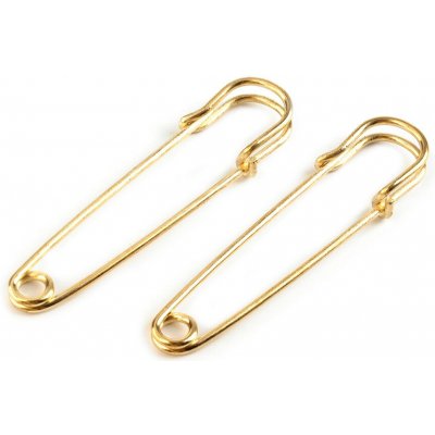 Ozdobný spínací špendlík kilt 13x65 mm - zlatá (10 ks) – Zboží Dáma