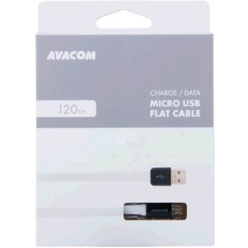 Avacom DCUS-MIC-120W USB - Micro USB, 120cm, bílý