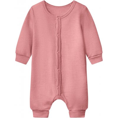 Lupilu Dětské rostoucí dupačky z merino vlny a hedvábí světle růžová – Sleviste.cz