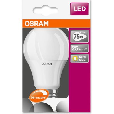 Osram LED žárovka E27 10,5W 827 Superstar stmívací – Zbozi.Blesk.cz