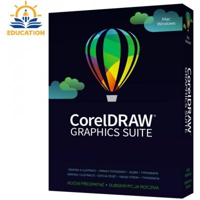 CorelDRAW Graphics Suite Education 365 dní obnovení pronájmu licence 251+ Windows/MAC LCCDGSSUBRENA14 – Zboží Živě