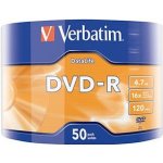 Verbatim DVD-R 4,7GB 16x, wrap, 50ks (43791) – Sleviste.cz