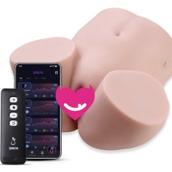 HiSmith SA004-APP Sinloli Intelligent Realistic Sex Doll Masturbator 10 Thrusting & Vibrating Modes with App & Remote Control