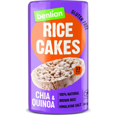 Benlian Rice cakes rýžové chlebíčky chia a quinoa 100 g – Zboží Dáma