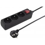 PremiumCord ppa3k-02bk 2m 3 zásuvky vypínač černý – Zboží Živě