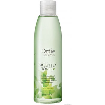 Ottie Green Tea zjemňující a vyhlazující pleťová tonizační voda ze zeleného čaje 200 ml