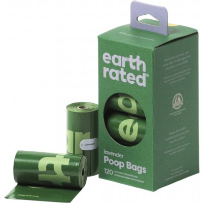 Earth Rated Sáčky na psí exkrementy s vůní levandule 8 rolí x 15 sáčků – HobbyKompas.cz
