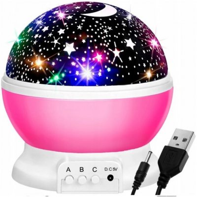 Projektor noční oblohy Deluxe růžová – Zboží Mobilmania