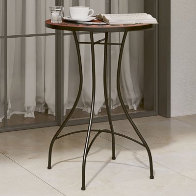OMAXI 473867 Mozaikový bistro stolek terakotový a bílý Ø 50 x 70 cm keramika – Hledejceny.cz
