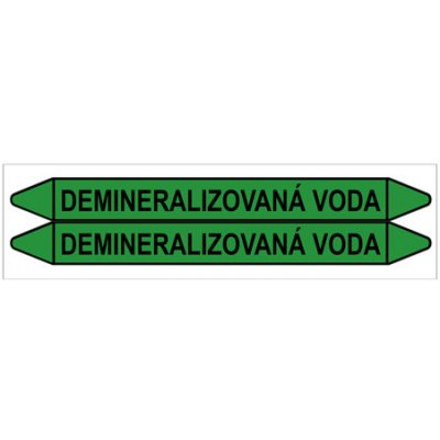 Značení potrubí, demineralizovaná voda,2 ks, 450 × 52 mm – Sleviste.cz
