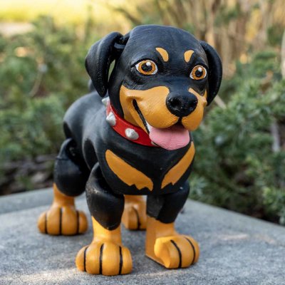 Maluj 3D Rotvajler Rexík – Kreativní sada 3D omalovánky s barvami a štětcem – Zboží Mobilmania