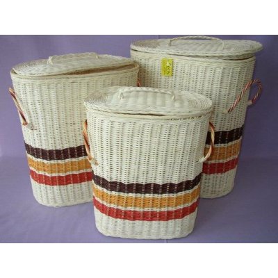 koš bílý ratan ovál střední 220mm, 370mm, 440mm – Hledejceny.cz