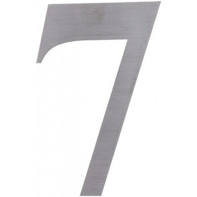 Číslo domovní 7, s 3M páskou, broušená nerez AISI304 – Sleviste.cz
