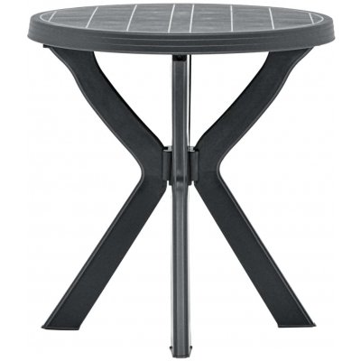 OMAXI 859811 Bistro stolek antracitový Ø 70 cm plast – Hledejceny.cz