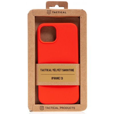 Pouzdro TACTICAL Velvet Smoothie Apple iPhone 13 - příjemné na dotek - silikonové - chilli červené