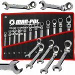 Mar-Pol Klíče očkoploché ráčnové s kloubem 12 ks 8-22mm M58602 – Zboží Mobilmania