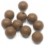 Silikonový korálek 9 mm hnědý – Zboží Dáma
