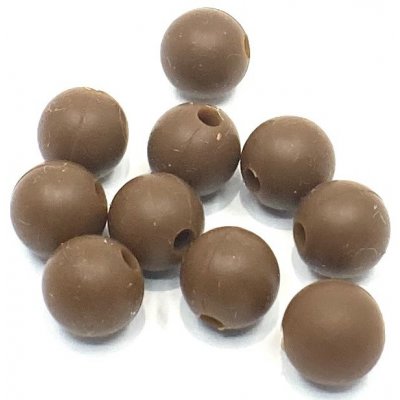Silikonový korálek 9 mm hnědý – Zboží Dáma