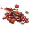 Příslušenství ke společenským hrám Chessex Skleněné žetony Gaming Glass Stones Iridized Crystal Red