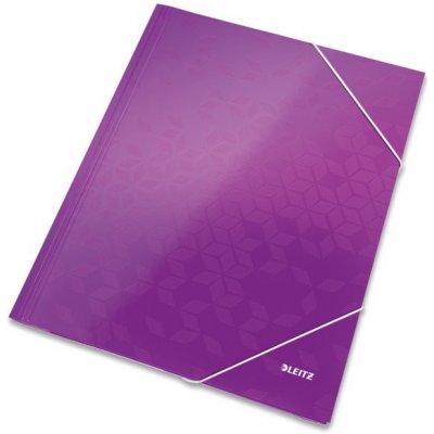 LEITZ WOW A4 tříchlopňové desky fialové – Zboží Mobilmania