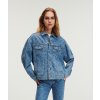 Dámská bunda Karl Lagerfeld Diagonal AOP Denim Jacket modrá