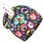 Unuo dívčí čepice Kočka a pes barevná – Zboží Dáma