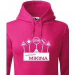 Mikina s vtipným potiskem Značková mikina purpurová Canvas – Zboží Dáma