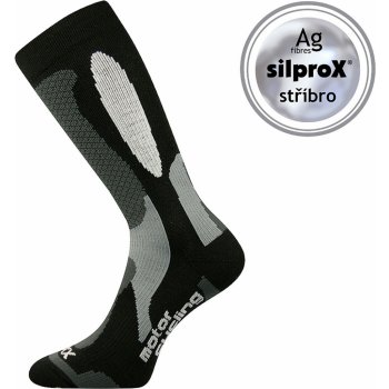 Voxx ENGINE motorkářské ponožky černá / šedá
