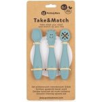 PETITE&MARS Set 3 ks silikonových tréninkových lžiček Take&Match Frosted Sky 6m+ – Zboží Dáma