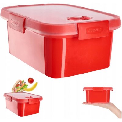 Curver Dóza s ohřívací podložkou Smart Microwave Eco Steamer 1,2 l červená – Zboží Mobilmania