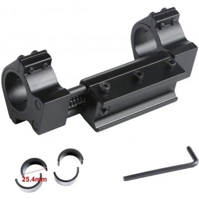 Tactical EVO Montáž na PRUŽINOVOU VZDUCHOVKU s 11mm ližinou 30/25,4mm se ZÁKLUZEM TE113025S – Zboží Dáma