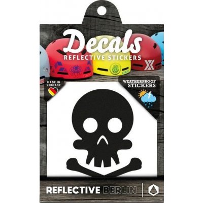 Reflective Berlin Reflexní nálepky Reflective Decals Skull black – Zboží Dáma