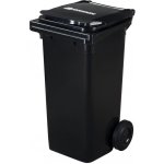 HTI Plastová popelnice 120 l, černá – Zboží Mobilmania
