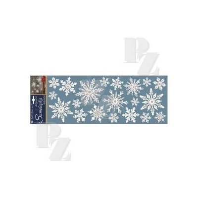 Okenní fólie vánoční plastické 57x20 cm vločky 10343 Anděl Přerov – Hledejceny.cz