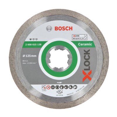 BOSCH X-lock diamantový řezný kotouč standard for ceramic systému 125 x 2223 x 16 x 7 mm – Zboží Mobilmania