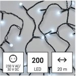 Emos D5AC03 200 LED cherry řetěz kuličky 20 m venkovní i vnitřní studená bílá časovač – Hledejceny.cz