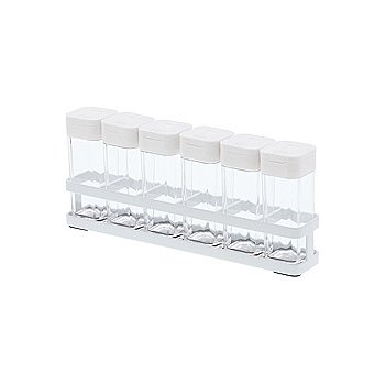 YAMAZAKI Stojánek s kořenkami Tower Spice Rack 6 bílý