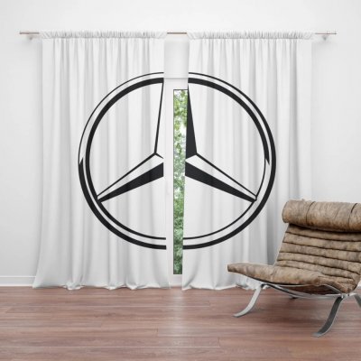 Sablio Závěs Logo 1 Bílá: 2ks 140x250cm – Hledejceny.cz