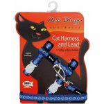 Red Dingo postroj s vodítkem pro kočky Cosmos Blue 12 mm – Sleviste.cz