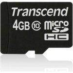 Transcend microSDHC 4 GB Class 10 TS4GUSDC10 – Hledejceny.cz