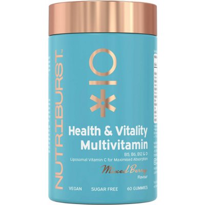 Nutriburst Premium Health & Vitality Multivitamin gummies s vitamíny a zinkem 60 ks – Hledejceny.cz